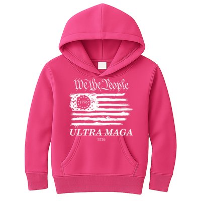 We The People Ultra MAGA Proud Betsy Ross 1776 Flag Kids Hoodie