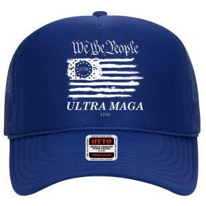 We The People Ultra MAGA Proud Betsy Ross 1776 Flag High Crown Mesh Back Trucker Hat