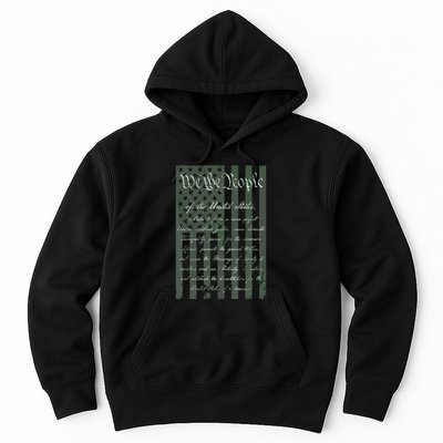 WE THE PEOPLE US CONSTITUTION PREAMBLE UNITED STATES FLAG Hoodie