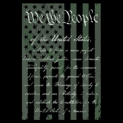 WE THE PEOPLE US CONSTITUTION PREAMBLE UNITED STATES FLAG T-Shirt