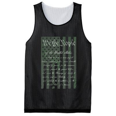 WE THE PEOPLE US CONSTITUTION PREAMBLE UNITED STATES FLAG Mesh Reversible Basketball Jersey Tank