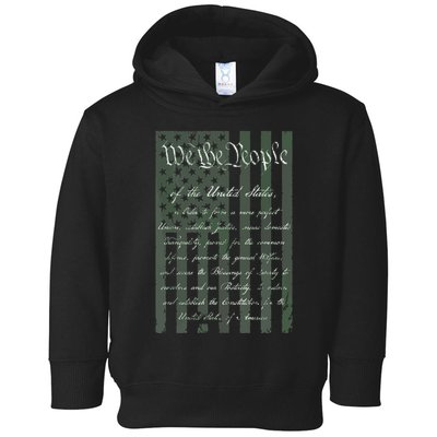 WE THE PEOPLE US CONSTITUTION PREAMBLE UNITED STATES FLAG Toddler Hoodie
