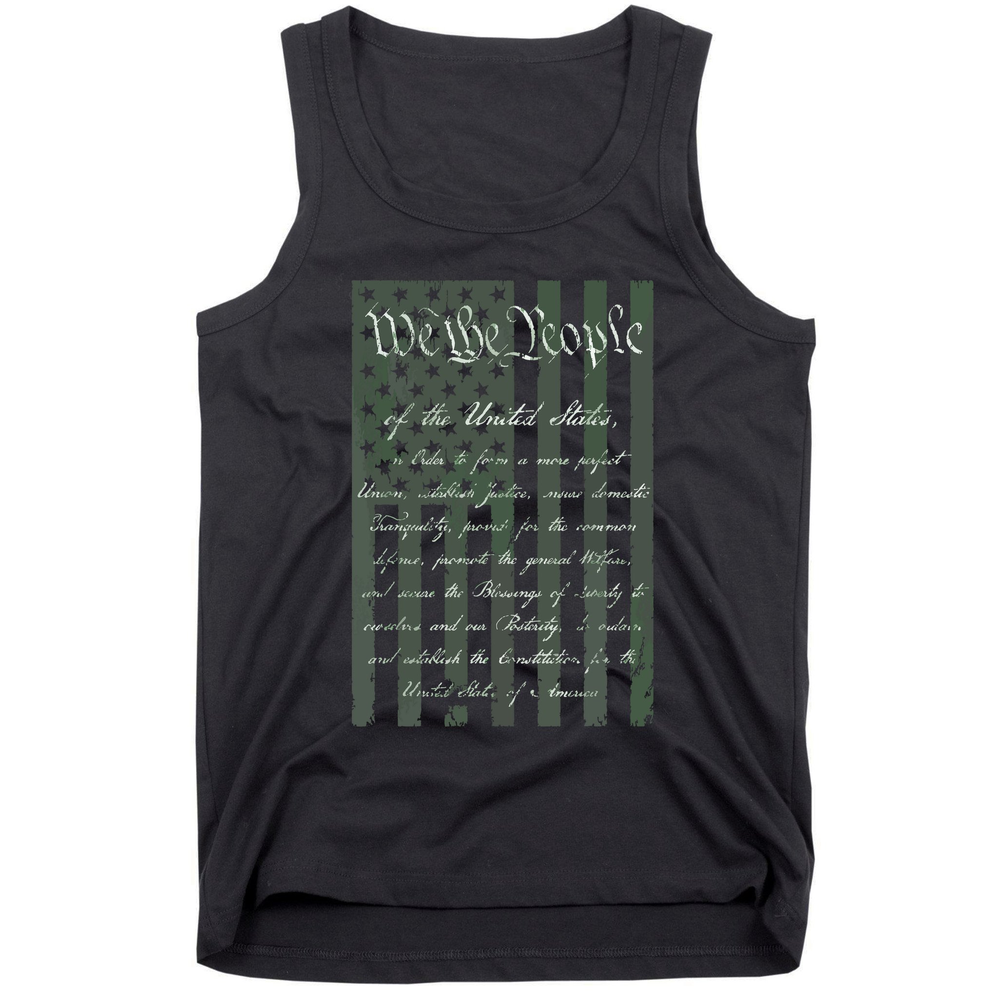 WE THE PEOPLE US CONSTITUTION PREAMBLE UNITED STATES FLAG Tank Top