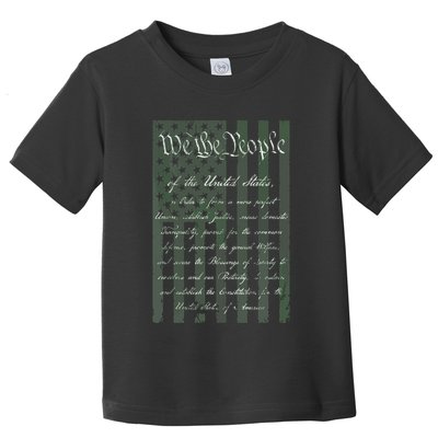 WE THE PEOPLE US CONSTITUTION PREAMBLE UNITED STATES FLAG Toddler T-Shirt