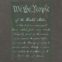 WE THE PEOPLE US CONSTITUTION PREAMBLE UNITED STATES FLAG Cotton Canvas Backpack