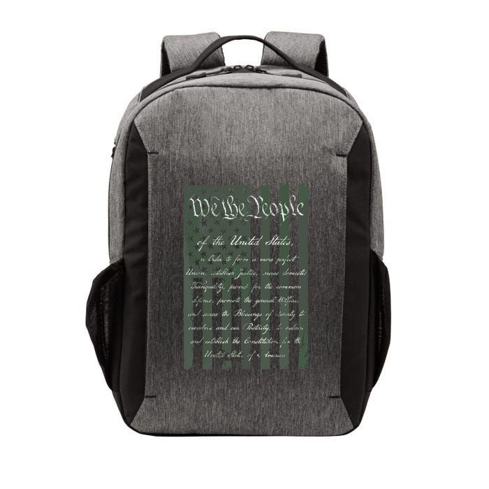 WE THE PEOPLE US CONSTITUTION PREAMBLE UNITED STATES FLAG Vector Backpack
