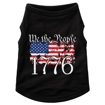 We The People 1776 US Constitution Freedom American Flag Doggie Tank