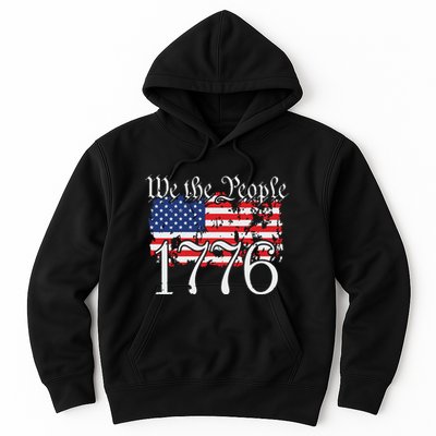 We The People 1776 US Constitution Freedom American Flag Hoodie