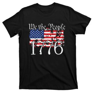 We The People 1776 US Constitution Freedom American Flag T-Shirt