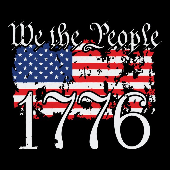 We The People 1776 US Constitution Freedom American Flag Flat Bill Trucker Hat