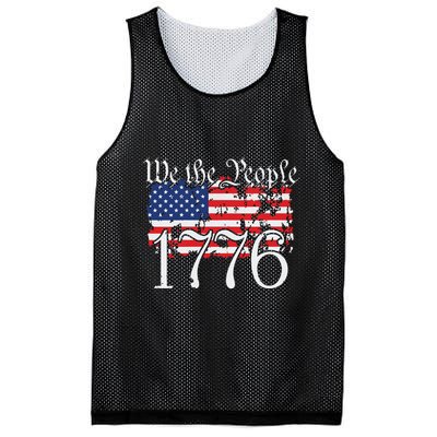 We The People 1776 US Constitution Freedom American Flag Mesh Reversible Basketball Jersey Tank