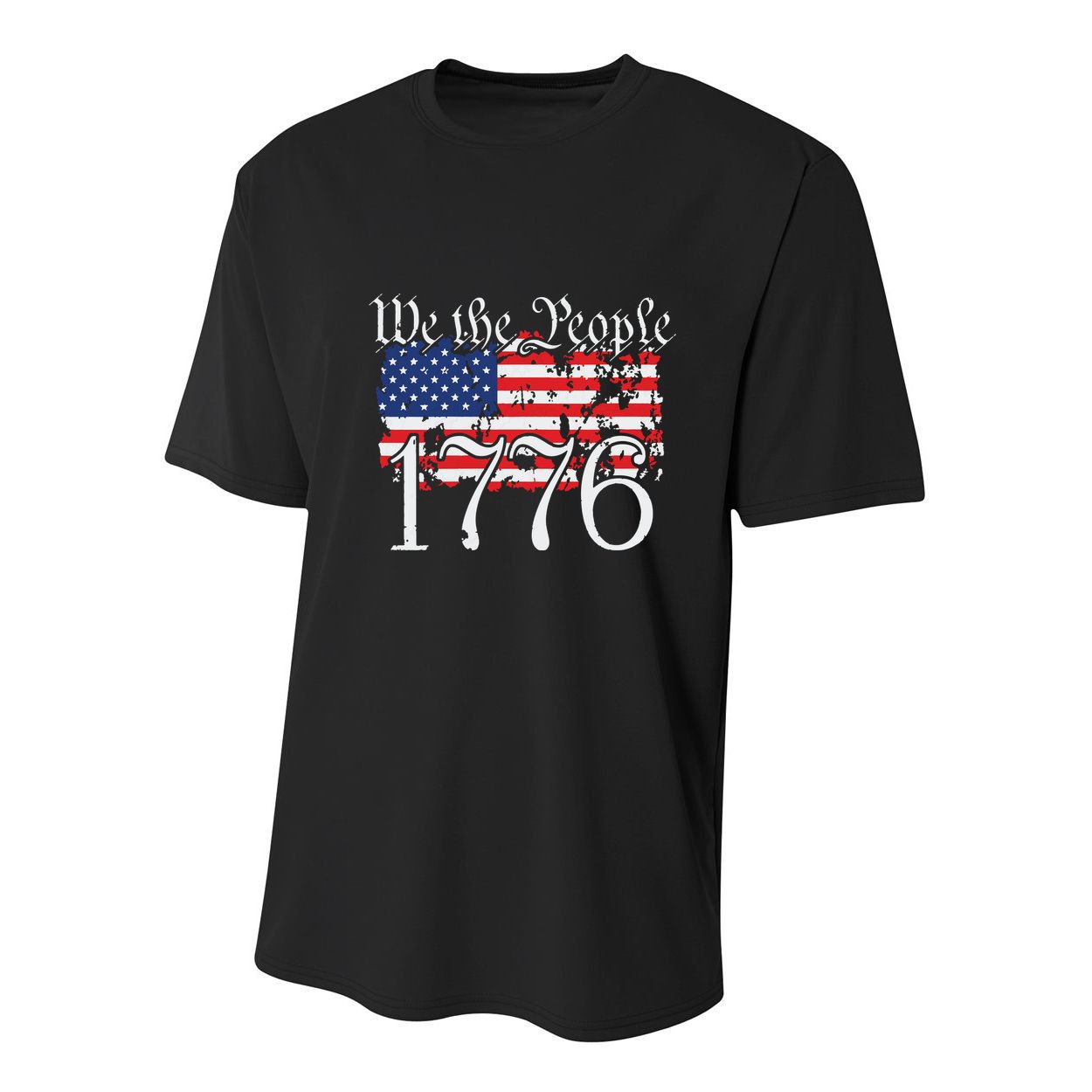 We The People 1776 US Constitution Freedom American Flag Youth Performance Sprint T-Shirt
