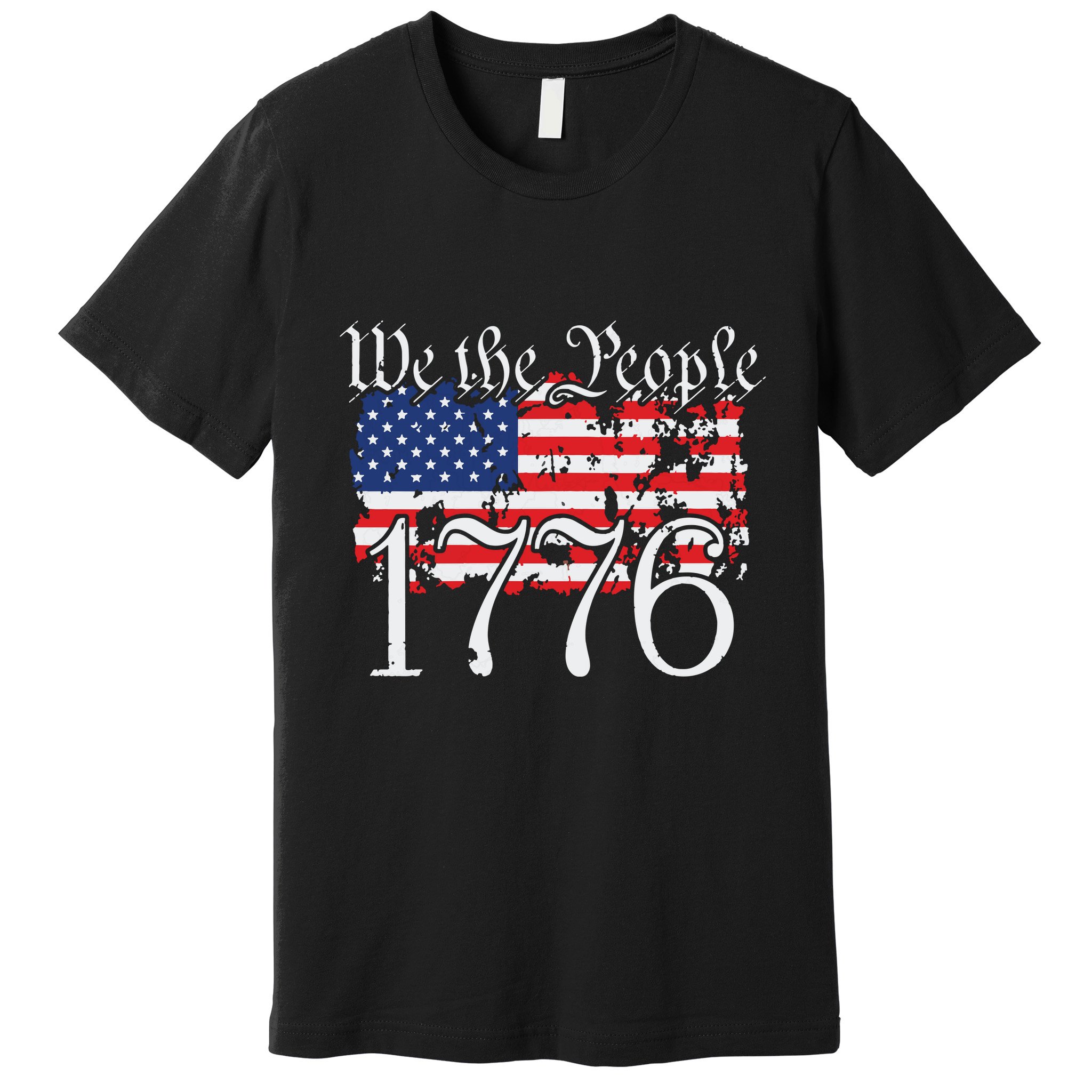 We The People 1776 US Constitution Freedom American Flag Premium T-Shirt