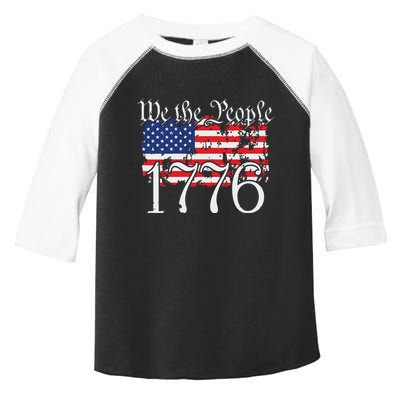We The People 1776 US Constitution Freedom American Flag Toddler Fine Jersey T-Shirt