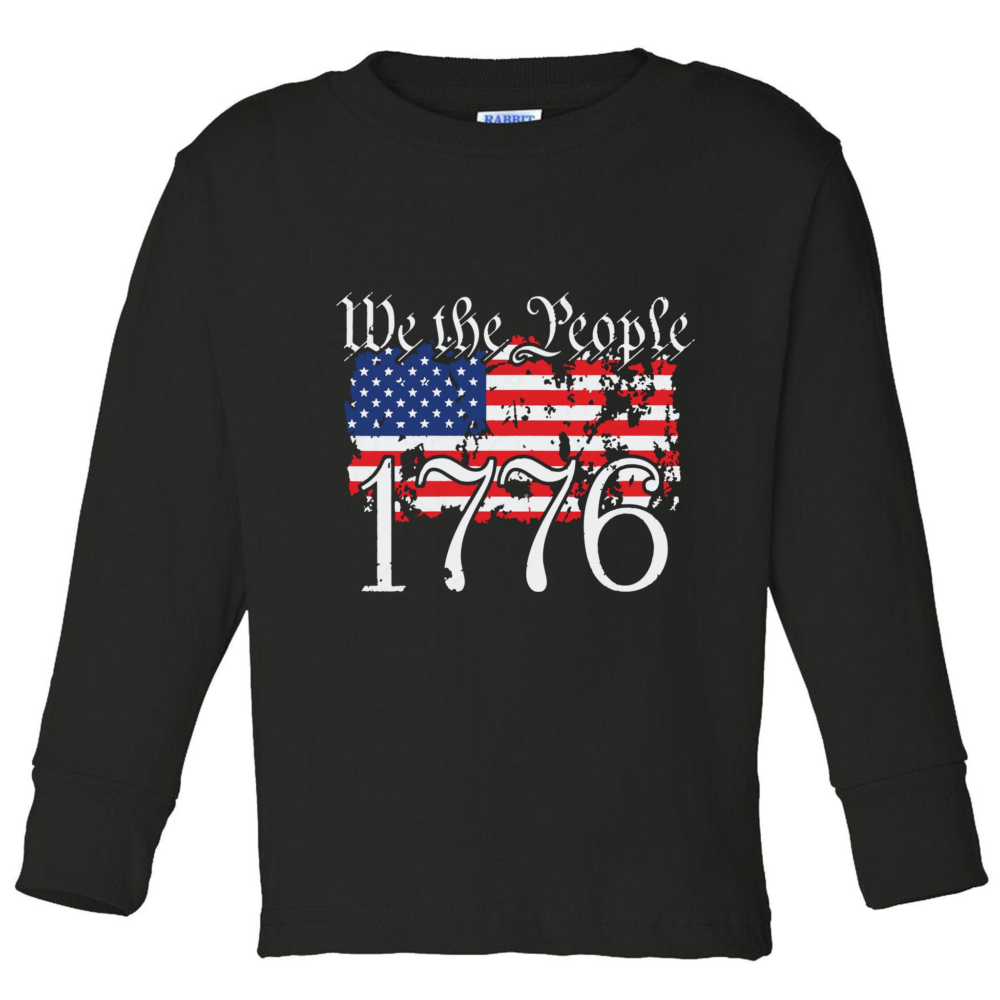 We The People 1776 US Constitution Freedom American Flag Toddler Long Sleeve Shirt