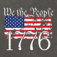 We The People 1776 US Constitution Freedom American Flag Cotton Canvas Backpack