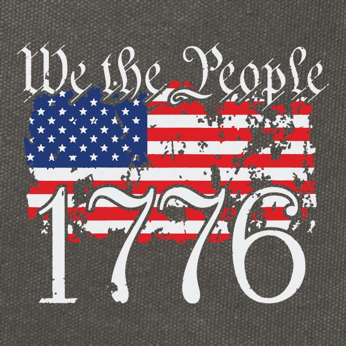 We The People 1776 US Constitution Freedom American Flag Cotton Canvas Backpack