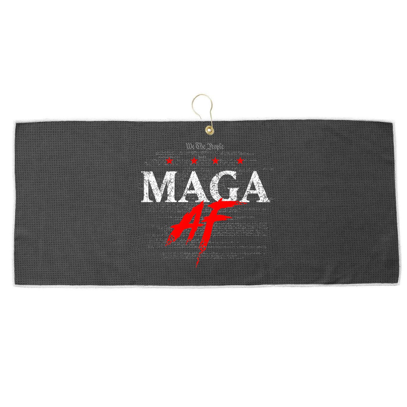 We The People Maga Af Large Microfiber Waffle Golf Towel