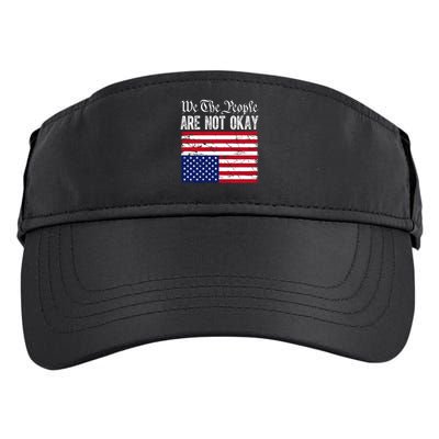 We The People Are Not Okay Flipped American Flag Patriotic Adult Drive Performance Visor