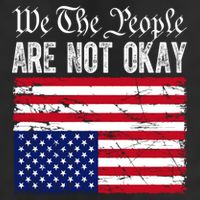 We The People Are Not Okay Flipped American Flag Patriotic Adult Drive Performance Visor