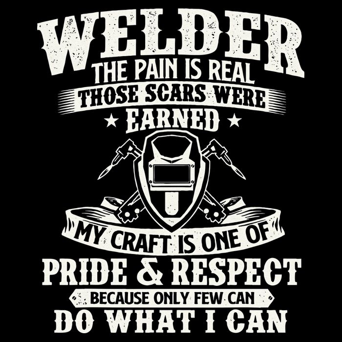 Welder The Pain Is Real Those Scars Were Earned Welding Cooling Performance Crew T-Shirt
