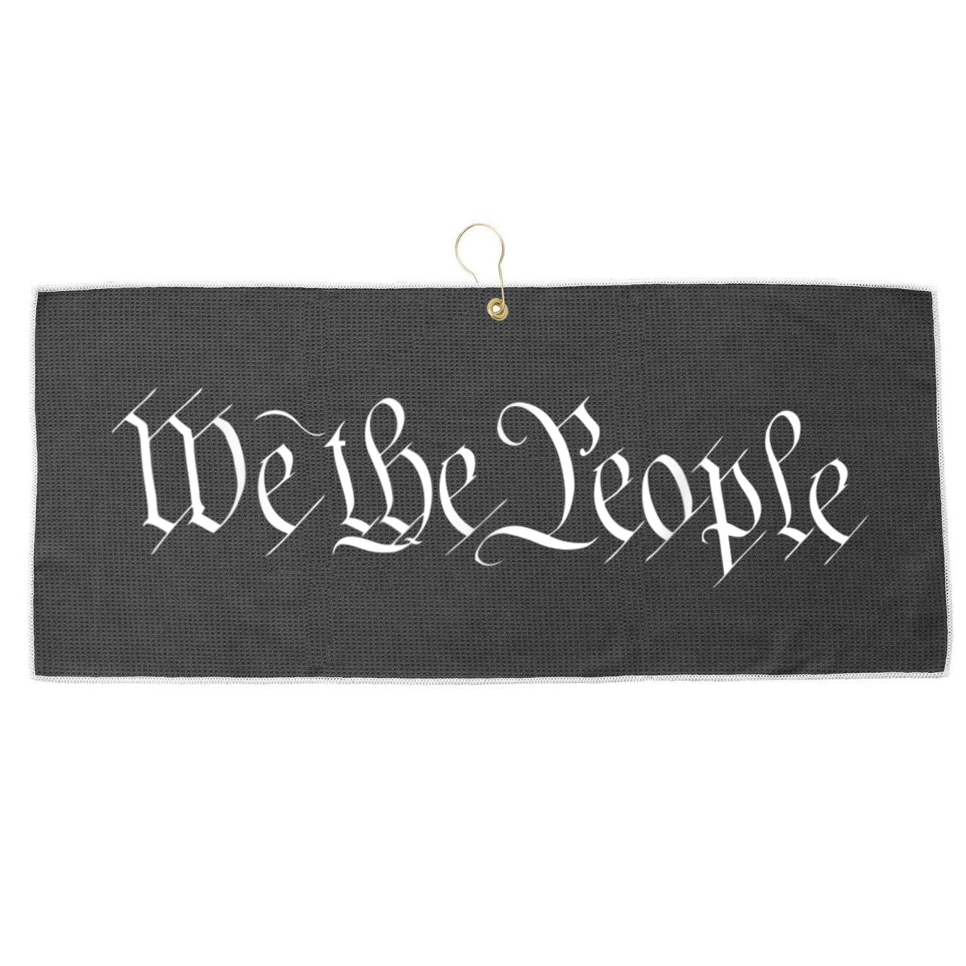 We The People USA Preamble Constitution America 1776 Large Microfiber Waffle Golf Towel