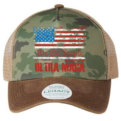 We The People Ultra MAGA King Vintage USA Flag Pride Legacy Tie Dye Trucker Hat