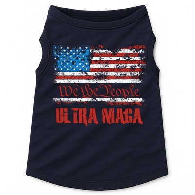 We The People Ultra MAGA King Vintage USA Flag Pride Doggie Tank