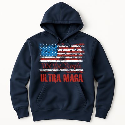 We The People Ultra MAGA King Vintage USA Flag Pride Hoodie