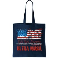 We The People Ultra MAGA King Vintage USA Flag Pride Tote Bag