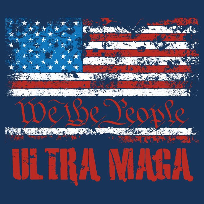 We The People Ultra MAGA King Vintage USA Flag Pride Toddler T-Shirt
