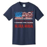 We The People Ultra MAGA King Vintage USA Flag Pride Kids T-Shirt