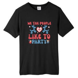 We The People Like To Party 4th Of July Retro Gift Tall Fusion ChromaSoft Performance T-Shirt