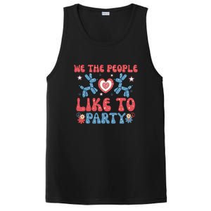 We The People Like To Party 4th Of July Retro Gift PosiCharge Competitor Tank