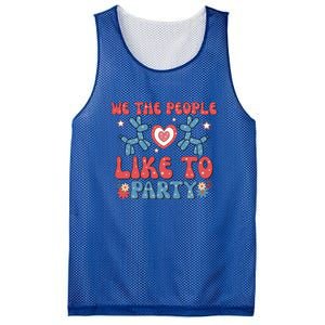 We The People Like To Party 4th Of July Retro Gift Mesh Reversible Basketball Jersey Tank