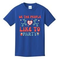 We The People Like To Party 4th Of July Retro Gift Kids T-Shirt