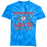 We The People Like To Party 4th Of July Retro Gift Kids Tie-Dye T-Shirt