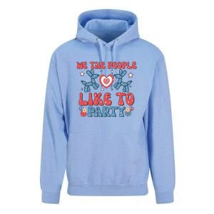 We The People Like To Party 4th Of July Retro Gift Unisex Surf Hoodie