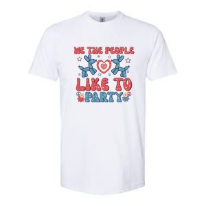 We The People Like To Party 4th Of July Retro Gift Softstyle CVC T-Shirt