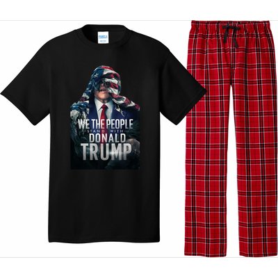 We The People Stand With Donald Trump 2024 American Flag Gift Pajama Set