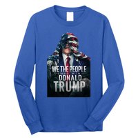 We The People Stand With Donald Trump 2024 American Flag Gift Long Sleeve Shirt