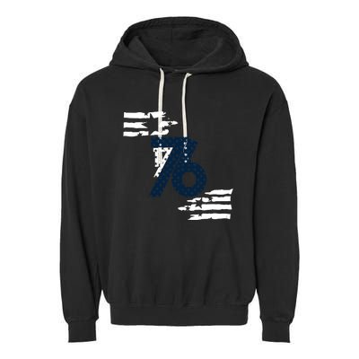 We The People 1776 American Flag Garment-Dyed Fleece Hoodie