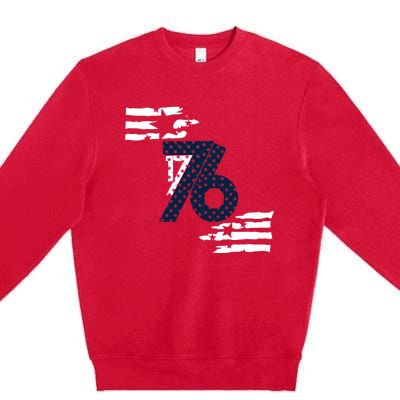 We The People 1776 American Flag Premium Crewneck Sweatshirt