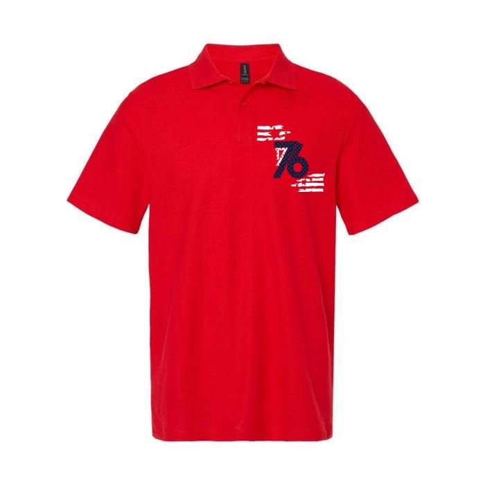 We The People 1776 American Flag Softstyle Adult Sport Polo