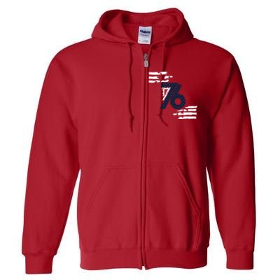 We The People 1776 American Flag Full Zip Hoodie