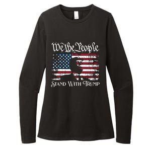 We The People Stand With Trump Womens CVC Long Sleeve Shirt