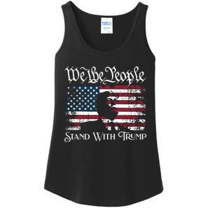 We The People Stand With Trump Ladies Essential Tank