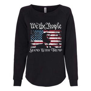 We The People Stand With Trump Womens California Wash Sweatshirt