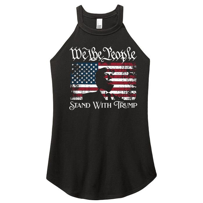 We The People Stand With Trump Women's Perfect Tri Rocker Tank