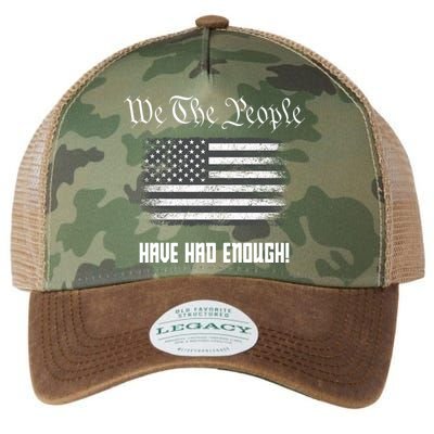 We The People Have Had Enough! American Flag Design USA Legacy Tie Dye Trucker Hat